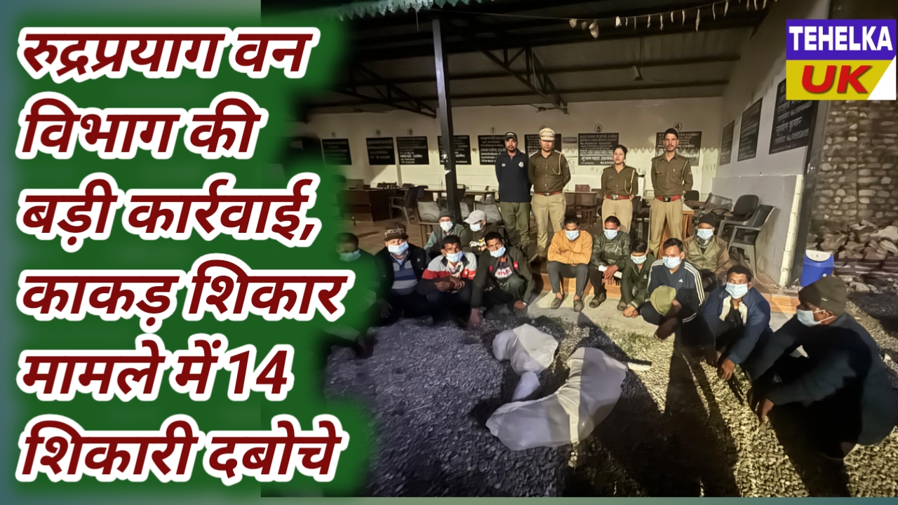 जंगल से आई चौंकाने वाली खबर,काकड़ के अवैध शिकार का खुलासा, एक साथ 14 लोग गिरफ्तार…