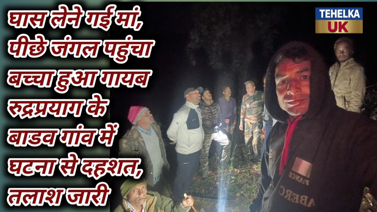 घास लेने गई मां, पीछे जंगल पहुंचा बच्चा हुआ गायब, रुद्रप्रयाग के बाडव गांव में घटना से दहशत, तलाश जारी।